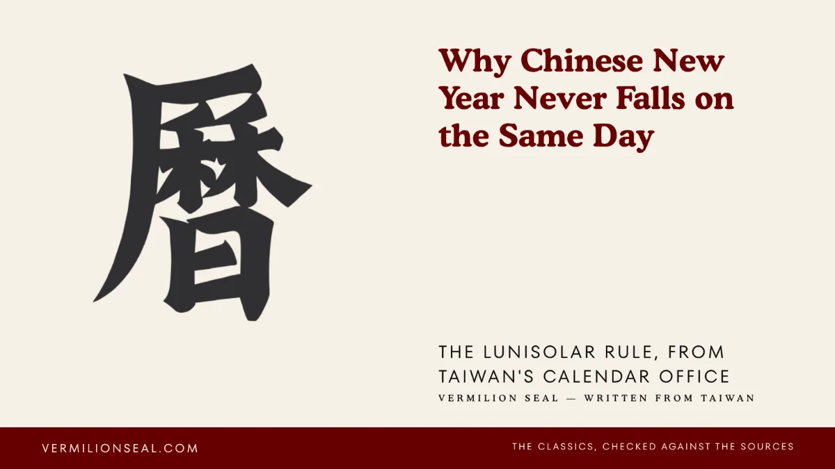Why Chinese New Year Never Falls on the Same Day — the character 曆 with the article title